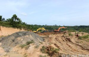 Aktivitas penambangan ilegal di wilayah Desa Jonggon Jaya, Kecamatan Loa Kulu