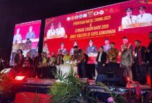 Perayaan Natal 2025 dan Syukur Tahun Baru 2026 umat Kristiani se-Kota Samarinda yang digelar di Plenary Hall Sempaja