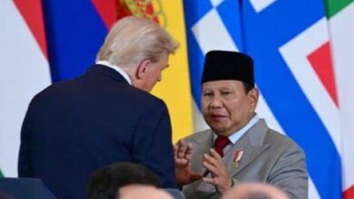 Presiden Indonesia Prabowo Subianto dan Presiden AS Donald Trump