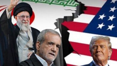 Presiden Iran Masoud Pezeshkian, Pemimpin Tertinggi Iran Ayatollah Ali Khamenei dan Presiden AS Donald Trump