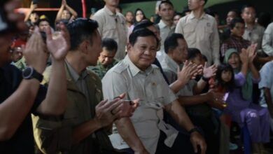 Presiden Prabowo Subianto di Desa Batu Hula, Kecamatan Batang Toru, Kabupaten Tapanuli Selatan, Sumatra Utara