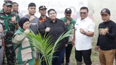 Kegiatan penghijauan yang dilaksanakan Kelompok Tani Rahayu Rombongan Haji Soeyono