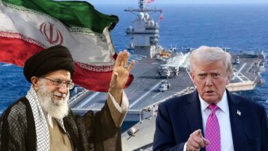 KOLASE FOTO - Ayatollah Ali Khamenei dan Presiden Amerika Serikat Donald Trump