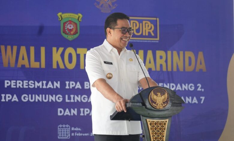 Wali Kota Samarinda, Andi Harun meresmikan lima Instalasi Pengolahan Air (IPA)