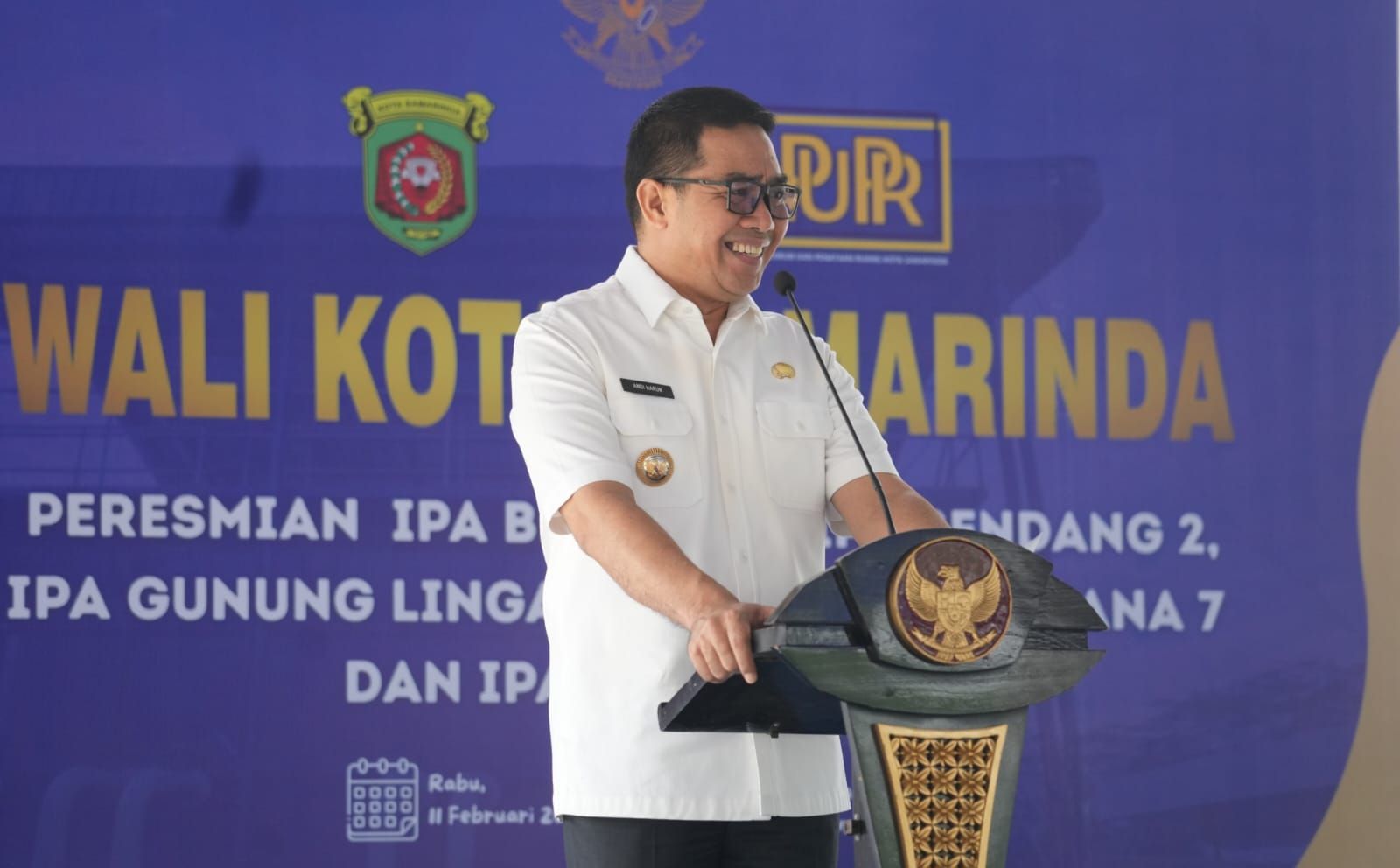 Wali Kota Samarinda, Andi Harun meresmikan lima Instalasi Pengolahan Air (IPA)