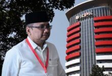 KOLASE FOTO: Mantan Menteri Agama (Menag), Yaqut Cholil Qoumas dan gedung KPK