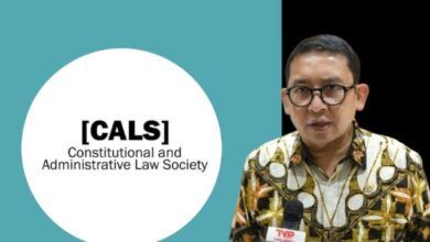 KOLASEE FOTO -  Logo Constitution and Administrative Law and Society (CALS) dan Menteri Kebudayaan Fadli Zon