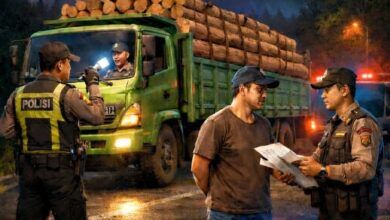 ILUSTRASI: Polisi gagalkan pengangkutan kayu ilegal (Foto: polresbontang.com)