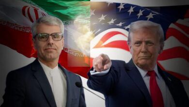 KOLASE FOTO: Juru bicara Kementerian Luar Negeri Iran, Esmail Baghaei dan Presiden Amerika Serikat (AS) Donald Trump