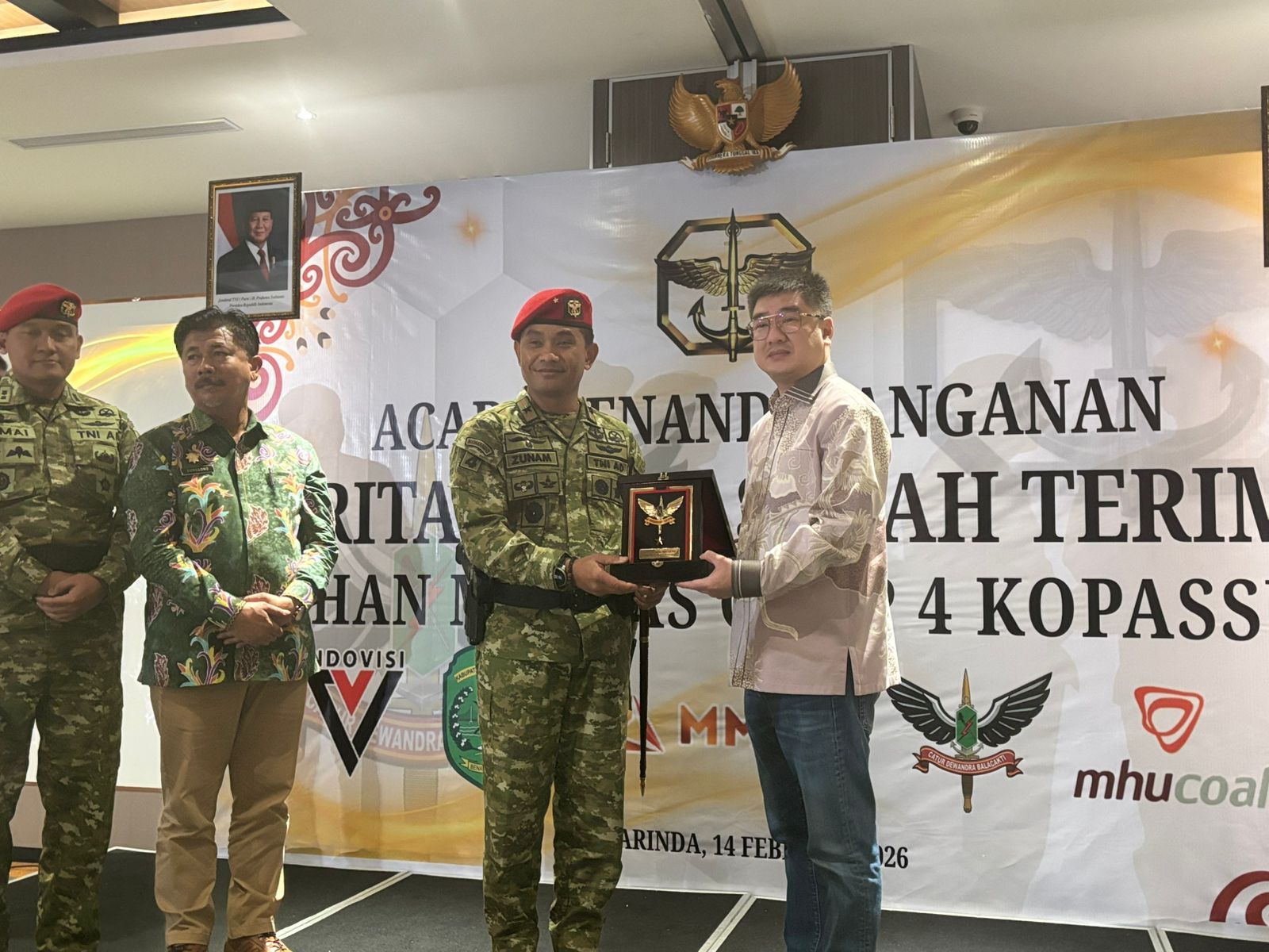 PT Indovisi Sukses Mandiri (ISM) hibahkan lahan untuk Markas Grup 4 Kopassus di Kukar