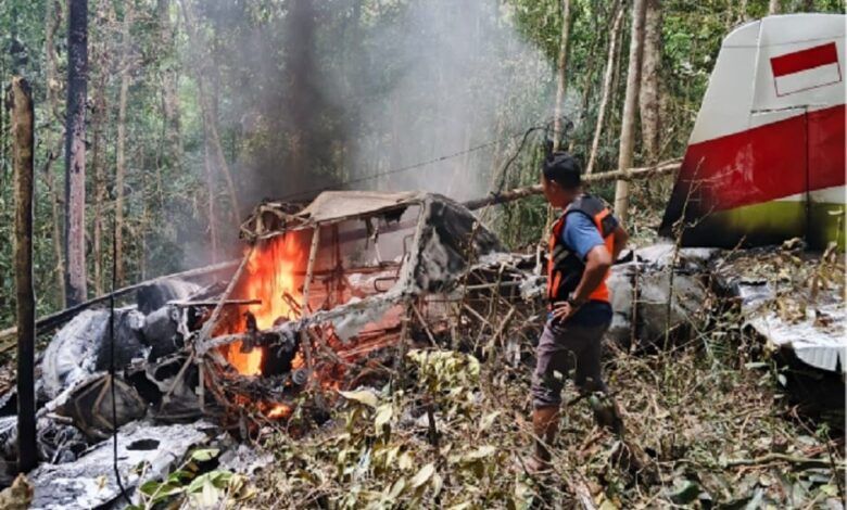 Pesawat carter milik Pelita Air Service jatuh di wilayah Krayan, Kalimantan Utara, Kamis (19/2/2026)