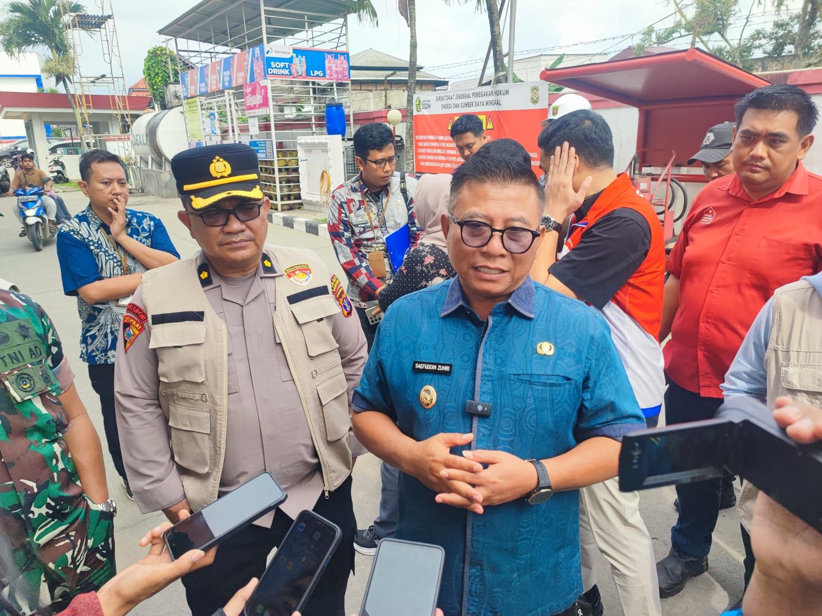 Wakil Wali Kota Samarinda, Saefuddin Zuhri melakukan inspeksi mendadak (sidak) ke sejumlah titik distribusi gas