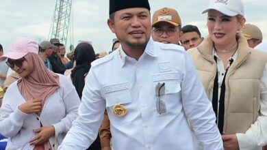 Gubernur Kalimantan Timur (Kaltim), Rudy Mas'ud meresmikan Jembatan Nibung