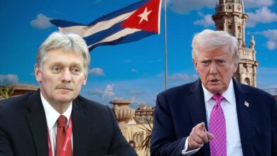 KOLASE FOTO - Juru bicara Kremlin Dmitry Peskov dan Presiden AS Donald Trump (IST)