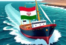 Ilustrasi Kapal Iran di Selat Hormuz