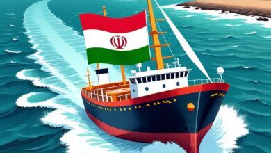 Ilustrasi Kapal Iran di Selat Hormuz