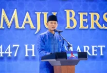 Acara buka puasa bersama Partai Demokrat di Hotel Fairmont Jakarta, Rabu (4/3).