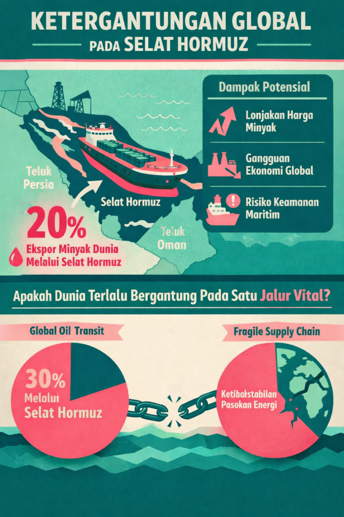 GRAFIK - Ketergantungan Global pada Selat Hormuz