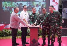 Peresmian jembatan penghubung antara RT 30 Handil Bakti dan RT 23 Simpang Pasir 