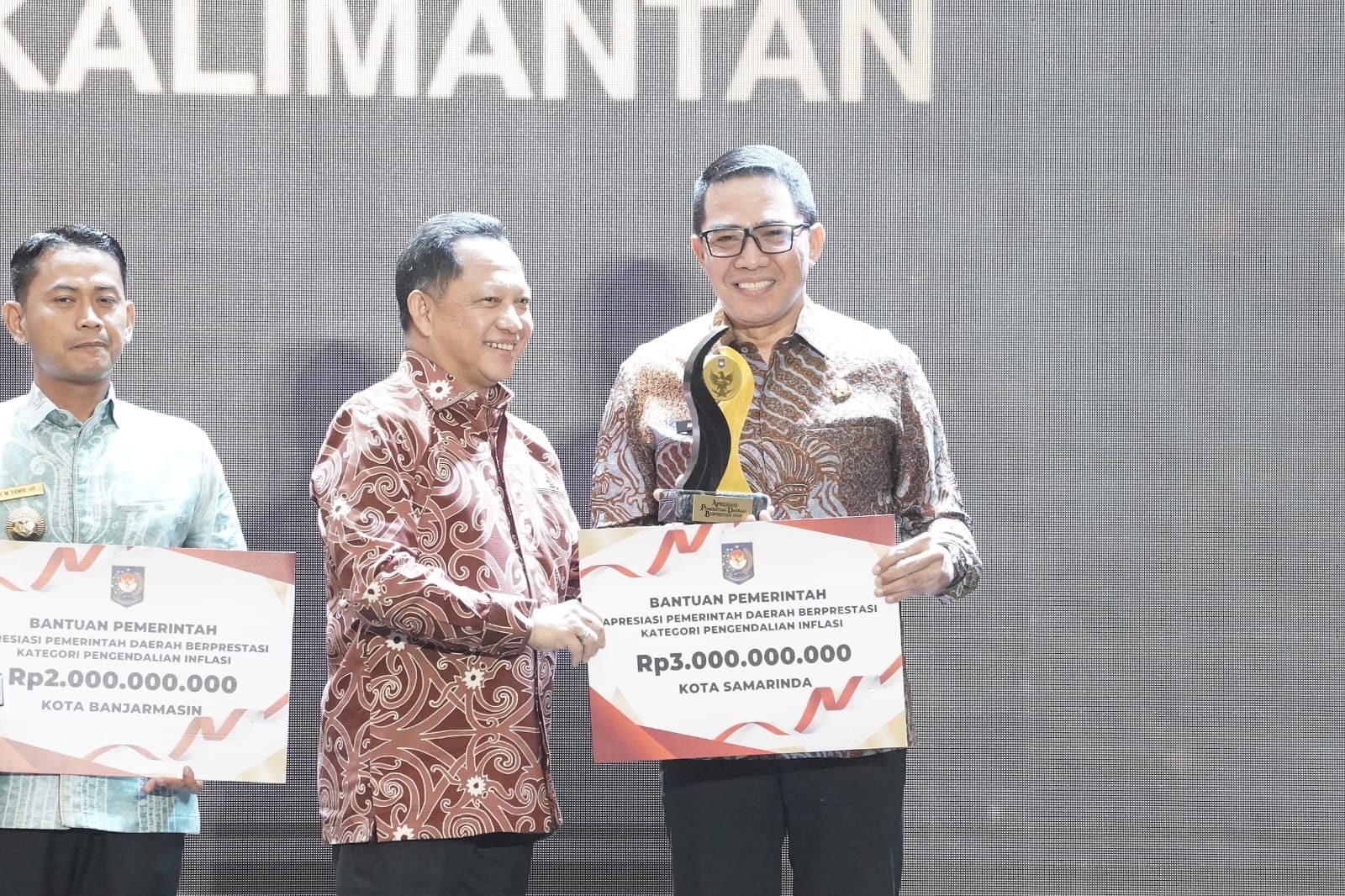 Samarinda Borong Dua Penghargaan Nasional, Creative Financing dan Pengendalian Inflasi Terbaik di Kalimantan