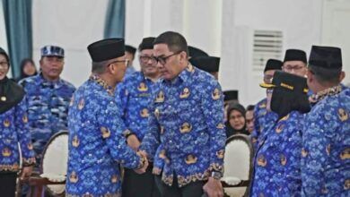 Wali Kota Samarinda, Adi Harun menghadiri Pengukuhan Dewan Pengurus (DP) KORPRI Provinsi Kalimantan Timur Masa Bakti 2026–2031