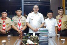 Wali Kota Samarinda, Andi Harun menerima audiensi pengurus Kwartir Cabang (Kwarcab) Pramuka Kota Samarinda