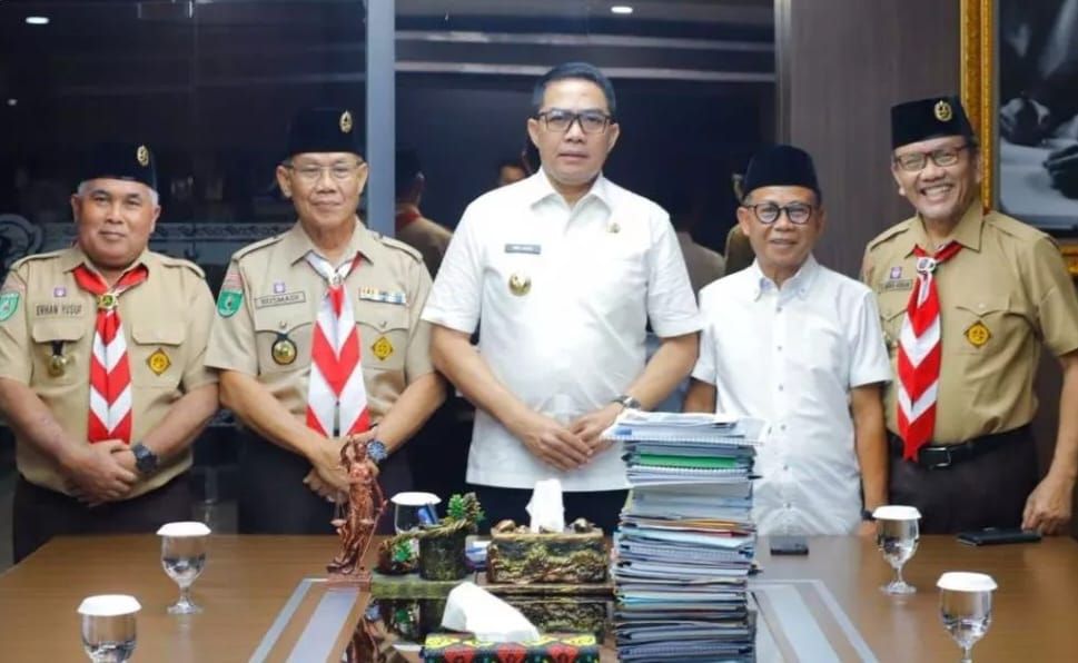 Wali Kota Samarinda, Andi Harun menerima audiensi pengurus Kwartir Cabang (Kwarcab) Pramuka Kota Samarinda