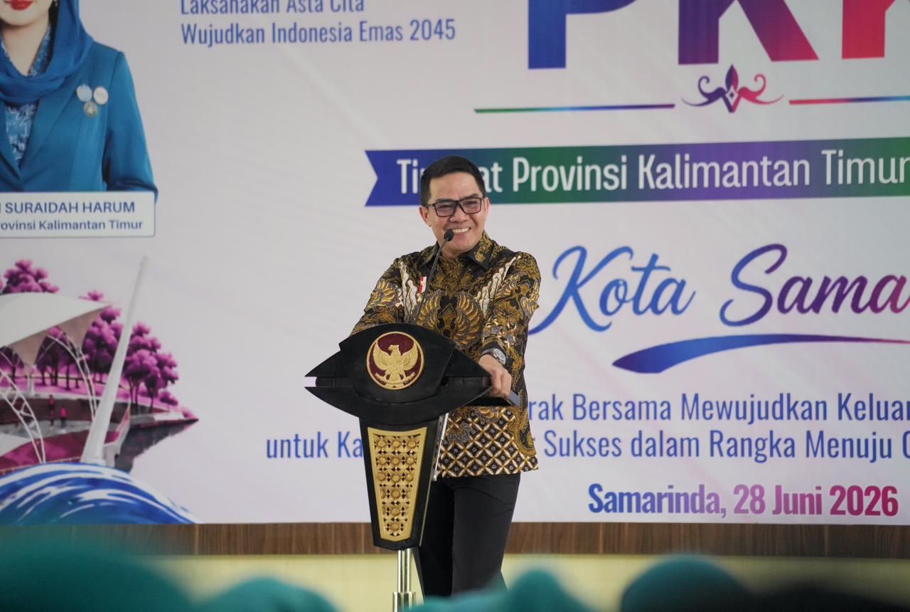 Wali Kota Samarinda, Andi Harun di Acara Puncak Peringatan Hari Kesatuan Gerak (HKG) PKK ke-54 Tingkat Provinsi Kalimantan Timur