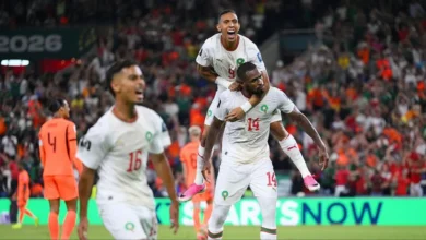 Pemain Timnas Maroko saat merayakan kemenangan atas Belanda di Piala Dunia 2026
