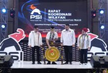 Rapat Koordinasi Wilayah (Rakorwil) DPW PSI Kalimantan Timur yang digelar di Ballroom Hotel Fugo, Jalan Untung Suropati, Kecamatan Sungai Kunjang, Kota Samarinda