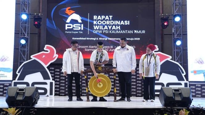 Rapat Koordinasi Wilayah (Rakorwil) DPW PSI Kalimantan Timur yang digelar di Ballroom Hotel Fugo, Jalan Untung Suropati, Kecamatan Sungai Kunjang, Kota Samarinda