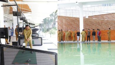 Wakil Wali Kota Samarinda, Saefuddin Zuhri saat meninjau pembangunan Driving Range dan Kolam Renang Segiri (ist)