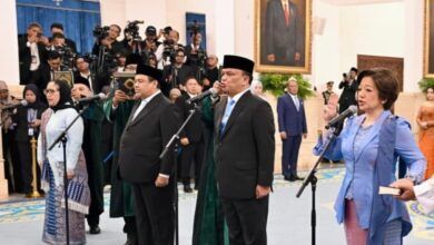 Presiden Prabowo Subianto melakuka pelantikan kepada sejumlah pejabat di Istana Negara, Jakarta, pada Senin, 8 Juni 2026.