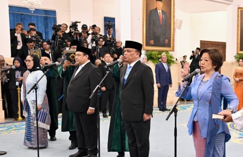 Presiden Prabowo Subianto melakuka pelantikan kepada sejumlah pejabat di Istana Negara, Jakarta, pada Senin, 8 Juni 2026.