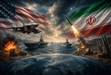 Ilustrasi perang antara Amerika Serikat dan Iran kembali memanas