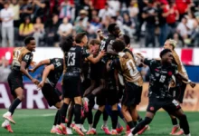 Pemain Timnas Kanada saat merayakan kemenangan atas Afrika Selatan
