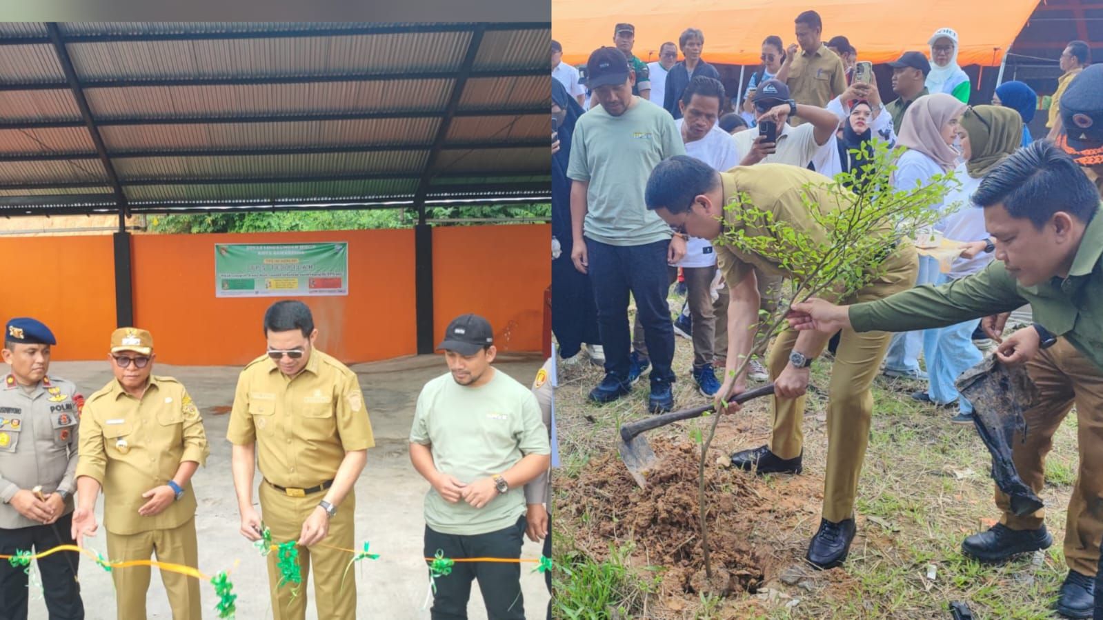 Wali Kota Samarinda,Andi Harun melakukan penanaman pohon dan meresmikan insinerator (ist)
