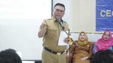 Wakil Wali Kota Samarinda Saefuddin Zuhri menutup Program Penanganan Stunting Tahap VI di Aula Kecamatan Palaran, Jalan Ampera, Selasa (28/7).