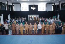 Foto bersama usai Pelatihan Teater bagi Pelajar yang digelar UPTD Taman Budaya Provinsi Kalimantan Timur