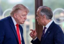 Perdana Menteri Kanada Mark Carney dan Presiden Amerika Serikat Donald Trump