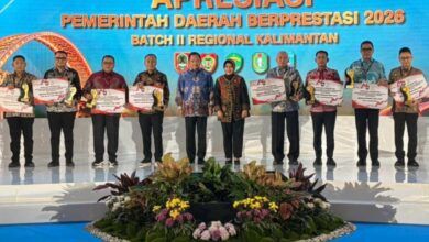 Pemberian Apresiasi Kinerja Pemerintah Daerah Berprestasi 2026 Batch II Regional Kalimantan yang digelar di Platinum Hotel and Convention Hall Balikpapan
