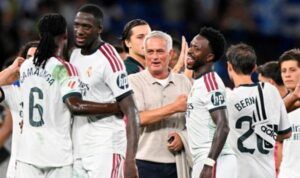 Pelatih Real Madrid, Jose Mourinho dan para pamain Real Madrid