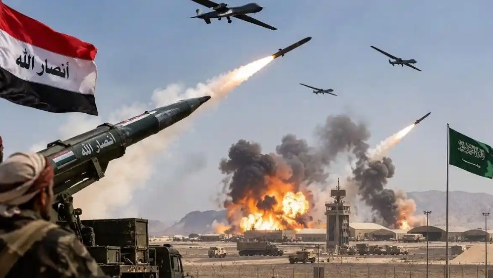 Ilustrasi konflik kelompok Houthi dan Arab Saudi