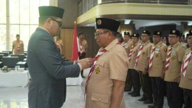 Wali Kota Samarinda, Andi Harun melakukan pelantikan Kwartir Cabang (Kwarcab) Gerakan Pramuka Kota Samarinda masa bakti 2026–2031.