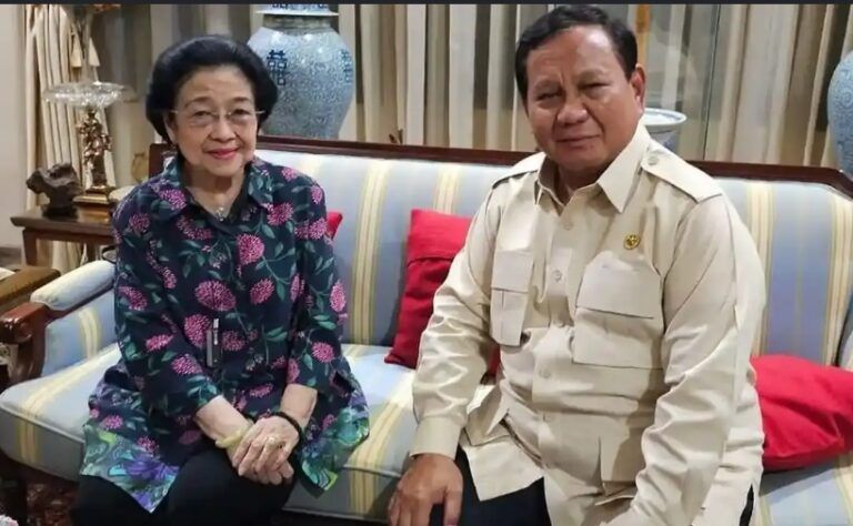 Presiden Prabowo Subianto dengan Ketua Umum PDIP Megawati Soekarnoputri