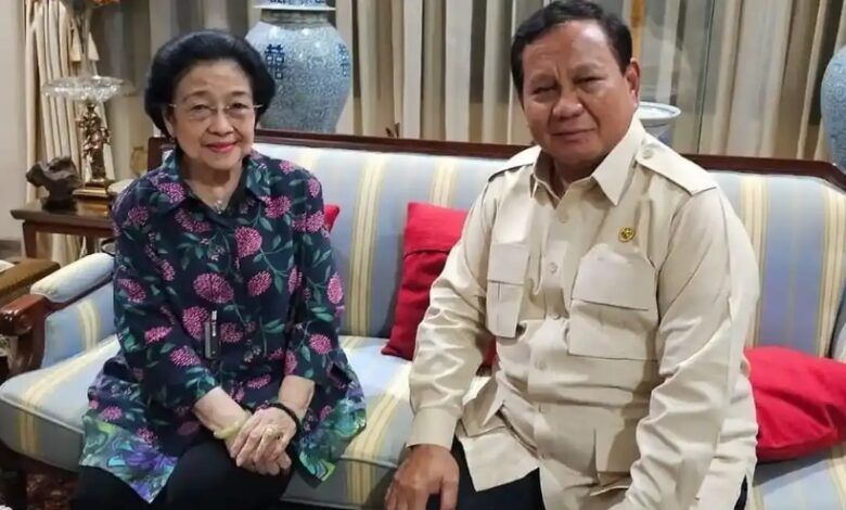 Presiden Prabowo Subianto dengan Ketua Umum PDIP Megawati Soekarnoputri