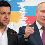 Presiden Rusia Vladimir Putin dan Presiden Ukraina Volodymyr Zelensky