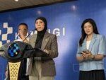 Aturan Kuota Hangus - Menteri Komunikasi dan Digital Meutya Hafid saat memberikan keterangan terkait evaluasi kepatuhan operator seluler dalam melindungi hak konsumen internet.