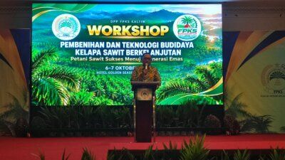 Wakil Gubernur Kalimantan Timur Seno Aji hadiri acara Workshop Pembibitan dan Teknologi Budidaya Kelapa Sawit Berkelanjutan di Hotel Golden Season Samarinda, Selasa (6/10/2026).
