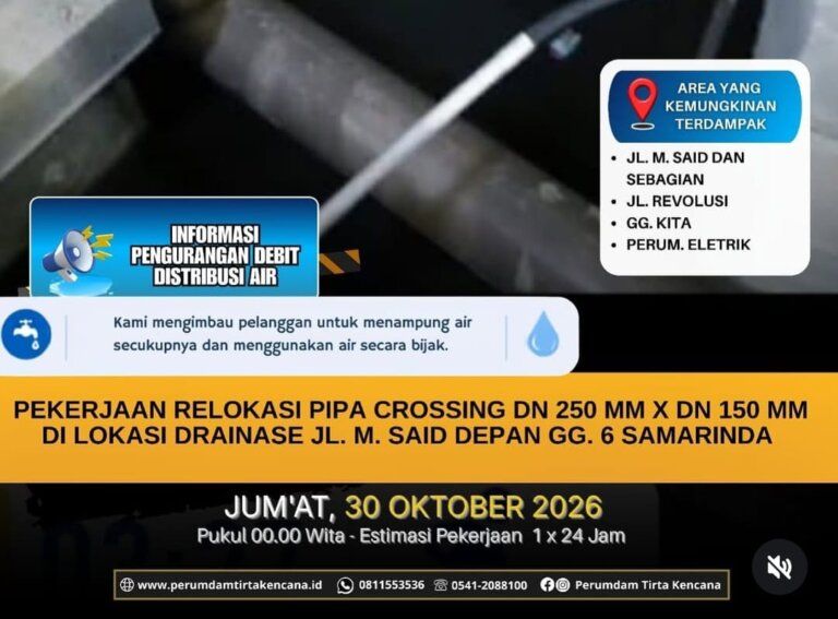 Gambar Informasi yang dipublikasi Perusahaan Umum Daerah (Perumda) Air Minum Tirta Kencana Samarinda